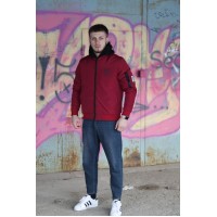 Бомбер Next Streetwear Belarus 22 бордовый (принт Биты)